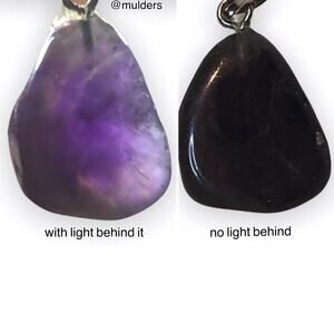 Vintage Purple Stone Mineral Pendant for Necklace